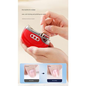 4-in-1 Electric Nail Care Device - Clipper, Grinder, Polisher & UV Sterilizer with Multiple Modes(white)