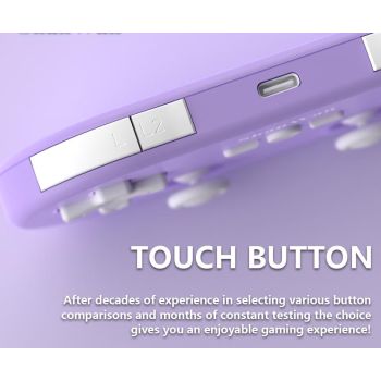 Slim Portable Wireless Game Controller - Multi-Platform for iOS/Windows/Android, 800Hz Dual Hall Sensing(purple)