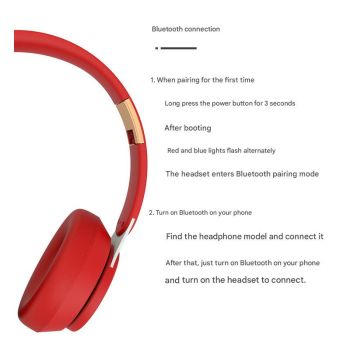 Wireless Bluetooth 5.0 Over-Ear Headphones - HIFI Deep Bass, Foldable Design, 10Hr Playtime(black)