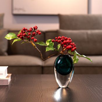 Artistic Teardrop Glass Vase - Handcrafted Glazed Finish for Hydroponics & Floral Decor(grey)