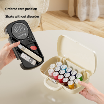 Complete Sewing Kit - Portable with Organized Compartments(white)