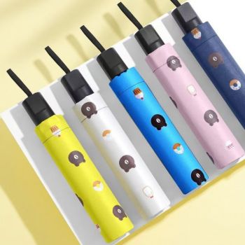 Auto Open/Close 8-Rib Sun & Rain Umbrella - 98cm UV Protection Canopy(sky blue)