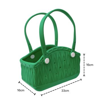 Stylish Handbag - Spacious with Decorative Elements(Dark Blue)