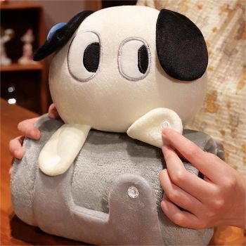 Plush 2-in-1 Pillow Blanket - Adorable Design for Cozy Comfort(White Cat)