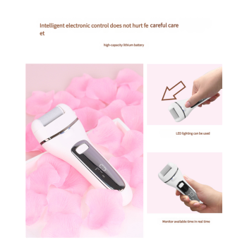 Rechargeable Electric Foot File with LCD Display - 3 Grit Heads & Waterproof Design(black)