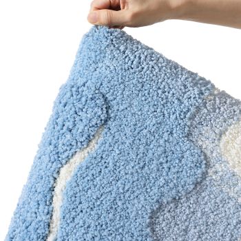 Premium Bath Mat with 8X Water Absorption & Non-Slip Base(Clover)