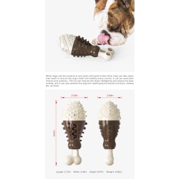 Multifunctional Dog Toy with Cooling, Dental Care & Floating Features(Chocolate color)