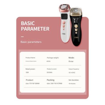 3-in-1 Facial Firming & Anti-Wrinkle Device with HIFU, RF & EMS Technology(White)