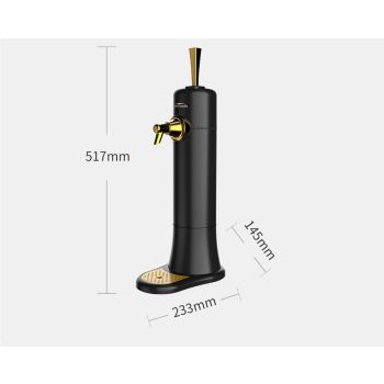 Ultrasonic Beer Foam Creator & Dispenser - Portable Tap for Canned & Bottled Beer with Cooling System(black)