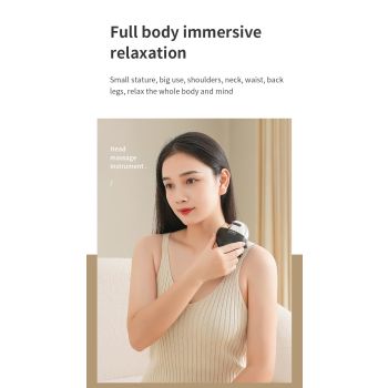 Intelligent 3D Electric Head & Scalp Massager - 7 Massage Techniques, IPX7 Waterproof, Rechargeable(Yellow)