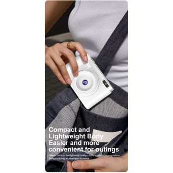 4K Ultra HD Digital Camera - 75MP, 2.8-inch Rotatable Screen, Auto Focus & Built-in Flash(white)