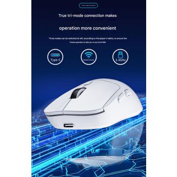 75g Ultra-Lightweight Tri-Mode Wireless Gaming Mouse - 1000Hz Polling Rate, 120-Hour Battery(black)