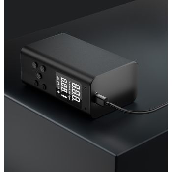 Mini Portable Electric Air Pump - 100 PSI, Digital Display, 50s Fast Inflation, USB Rechargeable(black)