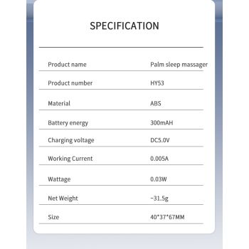Handheld Microcurrent Sleep Aid Device - USB Rechargeable Pulse Massager for Relaxation & Deep Sleep(White)