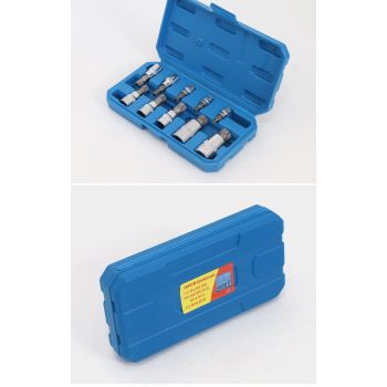 10-Piece M-Type Spline Bit Socket Set - Chrome Steel, Polished & Quenched for Durability with Storage Case(blue)