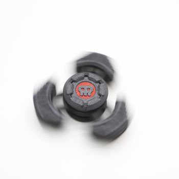 Two Sci-Fi Triangular Keychain Fidget Spinner - 3D Printed EDC Stress Relief Toy(white)