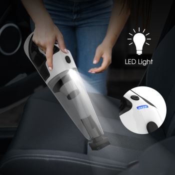 Corded Handheld Car Vacuum Cleaner - 10kPa Strong Suction, 120W Power with LED Light & Washable HEPA Filter(black)