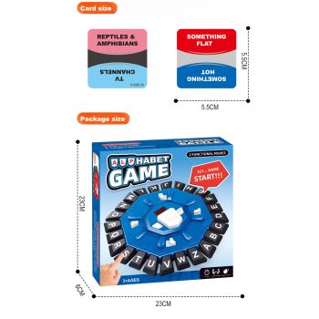 2pc Electronic Alphabet Categories Game - Fast-Paced Word Challenge for Family Fun(red)