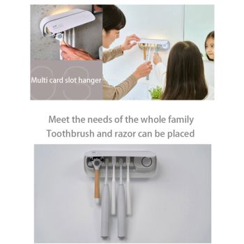 Smart UVC Toothbrush Sterilizer & Holder with Heat Drying, Radar Sensor Night Light(white)