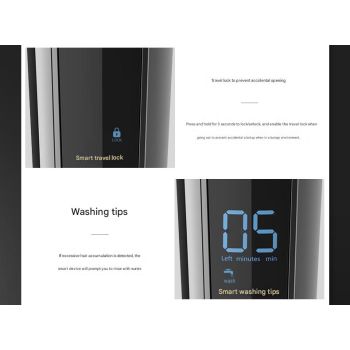 All-in-One Professional Men's Grooming Kit - IPX7 Waterproof Hair Clipper & Beard Trimmer with LED Display(Grey)