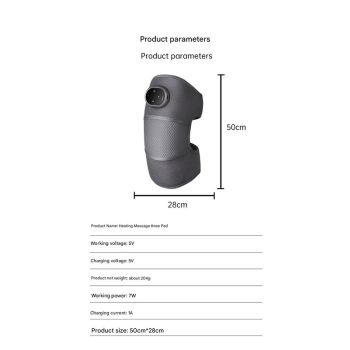 Rechargeable Heated Knee Massager Brace with Vibration & Adjustable Straps(Grey)
