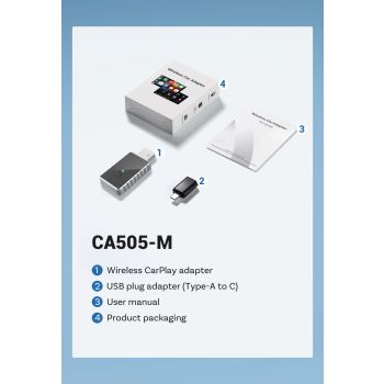 Mini 2-in-1 Wireless CarPlay & Android Auto Adapter - 5GHz WiFi 6, Bluetooth 5.4, Plug & Play Dongle(black)