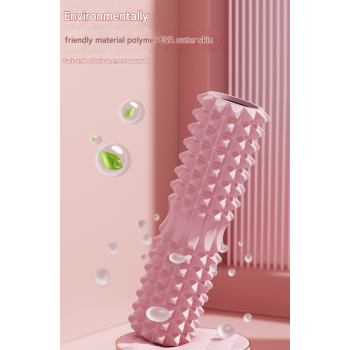 Pink High-Density 3D Trigger Point Foam Roller - Solid Core Massager for Deep Tissue Muscle Recovery & Yoga