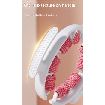 Pink U-Shape 360 Degree Massage Roller - Multi-Functional Leg, Arm & Neck Massager for Muscle Relief & Recovery