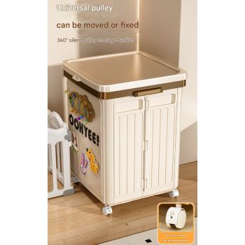 Light Green Large Foldable Storage Box with Lid and Wheels - Heavy Duty Collapsible Toy Organizer Bin