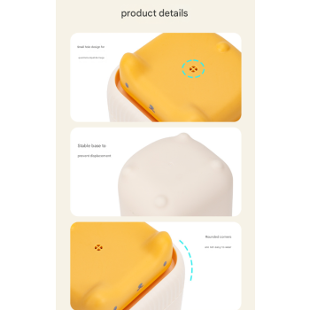 2 Pcs ( Green + Yellow ) Cute Cat Press-to-Dispense Soap Pump & Sponge Caddy for Kitchen Sink