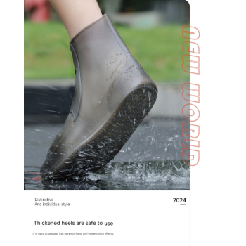 2 Pcs Size 2XL White Reusable Waterproof Shoe Covers - Heavy Duty Non-Slip Rain Boot Protectors