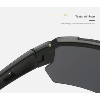 Black Unisex Sport Cycling Sunglasses - Lightweight Wraparound Eyewear for Running & Outdoor Activities