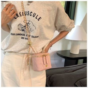 Pink Chic Quilted Mini Box Crossbody Bag - Luxury Style Chain Purse for Women