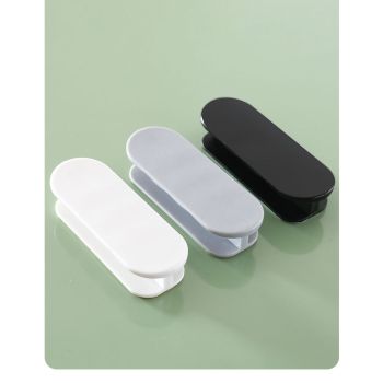 Black 10-Pack No-Drill Window Handle Cabinet Pulls - Adhesive Mounting for Easy Installation