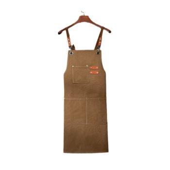 Blue 16-ounce Heavy-Duty Canvas Apron – Durable, Waterproof & Oil-Resistant Kitchen Workwear for Cooking and Crafting