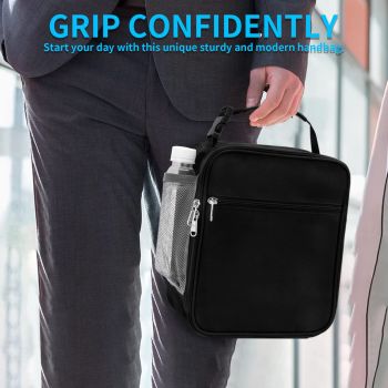 Green Portable Insulated Lunch Bag - Large Capacity Thermal Cooler Tote with Shoulder Strap for Work, School, and Picnic