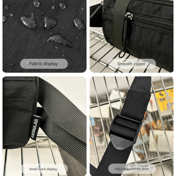 Orange Unisex Mini Crossbody Waist Bag Lightweight Nylon Running Belt Phone Pouch 21cm Slim Sports Chest Sling for Travel & Gym