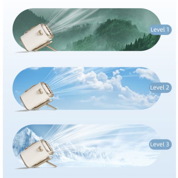 White Portable Fan for Outdoor, Waist Clip, and Desktop Cooling