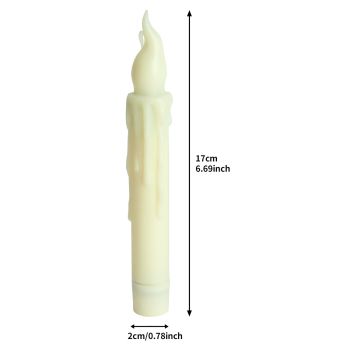 12-Pack LED Taper Candles, Remote, Hooks, & Line