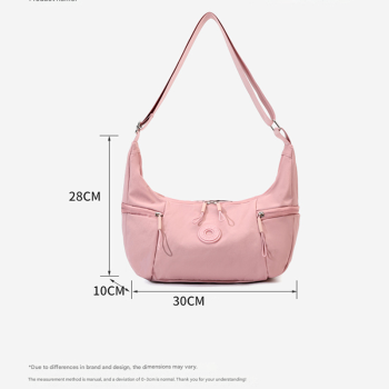 Purple Stylish & Lightweight Nylon Crossbody Bag for Women - Large Capacity Shoulder Hobo Bag with Water-Resistant Finish, Perfect for Travel & Daily Use