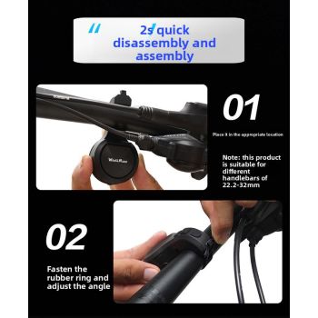 130dB Electric Bike Horn with Anti-Theft Alarm 4 Sound Modes Adjustable Volume USB Rechargeable Waterproof Bicycle Bell for MTB Road Scooter Black