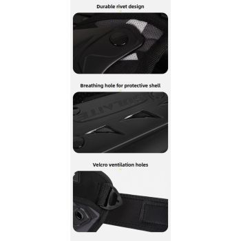 Motorcycle Knee Pads Shin Guards Long PP Shell Protective Gear for Motocross Dirt Bike Racing Quick Release Adjustable Side Protection Black