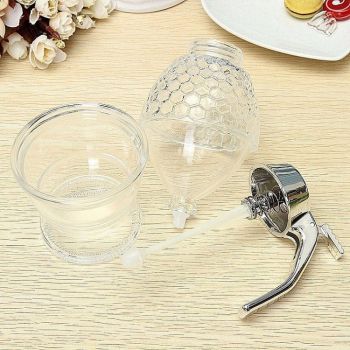 200ML No-Drip Press Honey Syrup Jam Dispenser with Bottom Flow Design