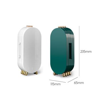 Green 4-Layer Retractable Screen-Style Jewelry Display Stand With Mirror Zone - Dust-Proof Necklace & Earring Organizer Case for Vanity