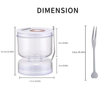 Food-Grade Pickle Hourglass Jar with Strainer Flip - 200ml Compact Kitchen Wet and Dry Separation Container for Olives, Jalapeños & Pickles