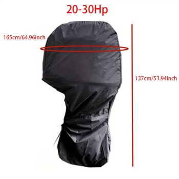 Heavy-Duty Full Marine Engine Coverage for 20-30HP - Waterproof & UV Resistant All-Weather Boat Engine Protector