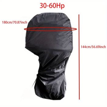 Heavy-Duty Full Marine Engine Coverage for 30-60HP - Waterproof & UV Resistant All-Weather Boat Engine Protector