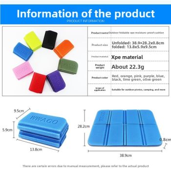 5 Pack Black Portable Folding Foam Seat Pads Waterproof Damp Proof Mats for Park Camping Beach Hiking Australian Outdoor Activities