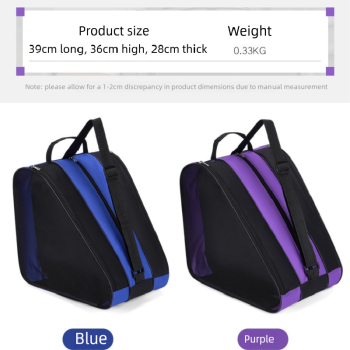 Black 3-Compartment Roller Skate Bag Breathable Mesh Ice Skate Carrier with Adjustable Shoulder Strap for Kids and Adults Australian Sports Accessories