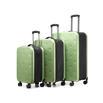 Beige 20 Inch Foldable Carry-on Suitcase with 360 Spinner Wheels and Combination Lock, Lightweight Space Saving Hard Shell Luggage for Australian Travel